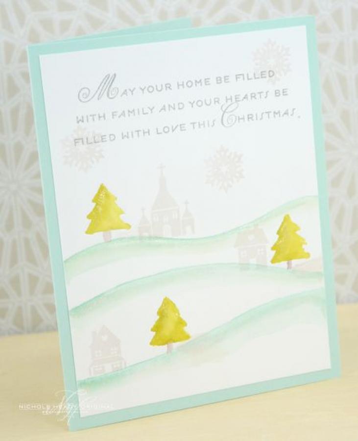 Papertrey Ink - Cover Plate: Snow Drifts Die Collection (set of 2)