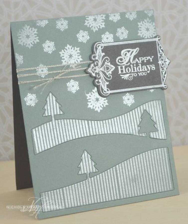 Papertrey Ink - Cover Plate: Snow Drifts Die Collection (set of 2)