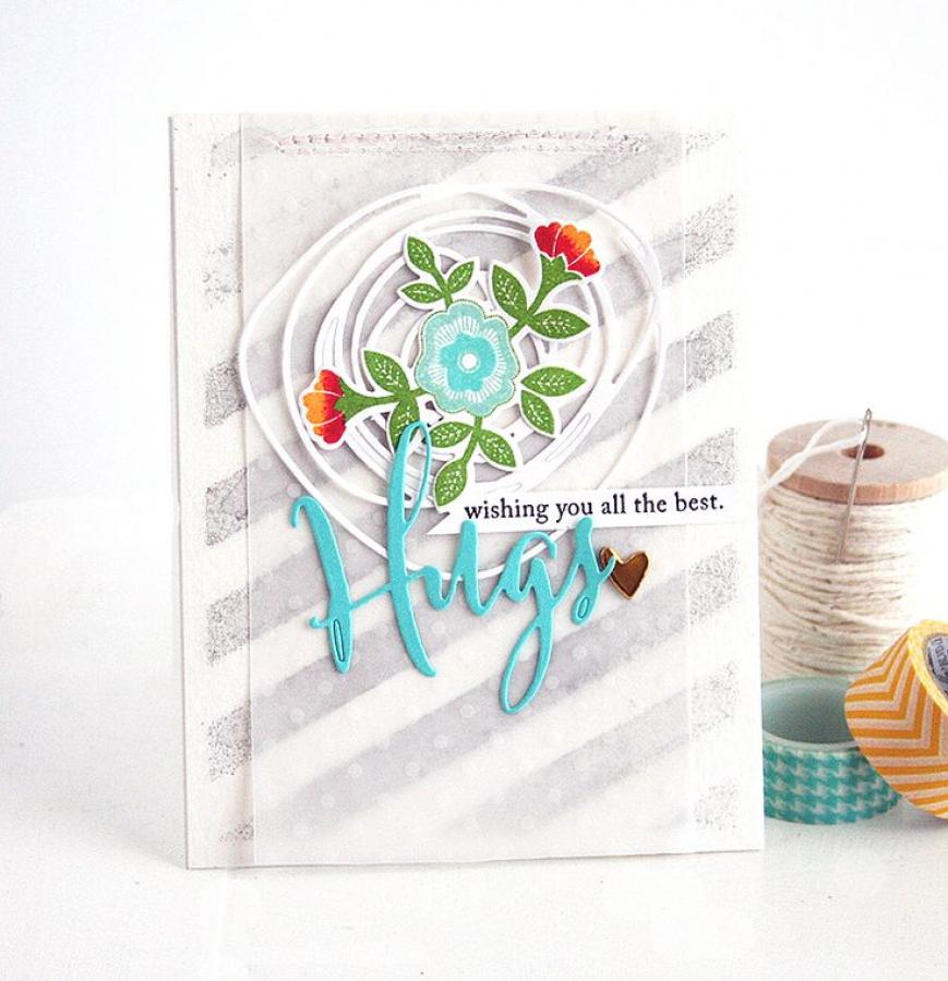Papertrey Ink - Cover Plate: Stripes Diagonal Die