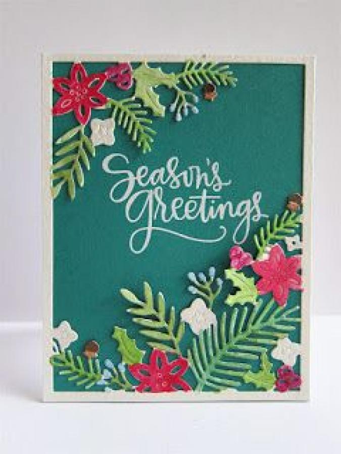 Papertrey Ink - Cover Plate: Winter Floral Die