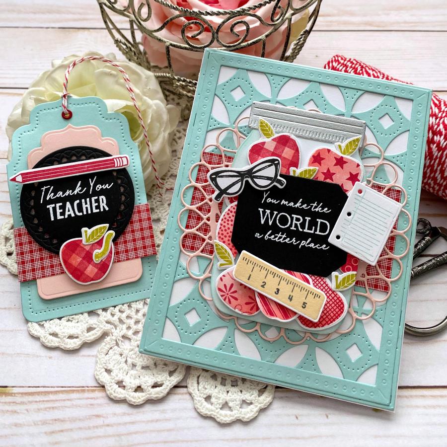 Treasured Teacher: Apple Prints Mini Stamp Set