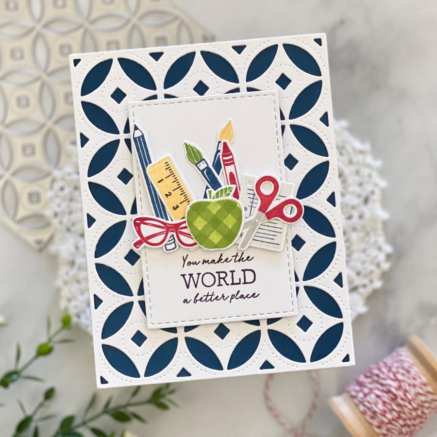 Treasured Teacher: Apple Prints Mini Stamp Set