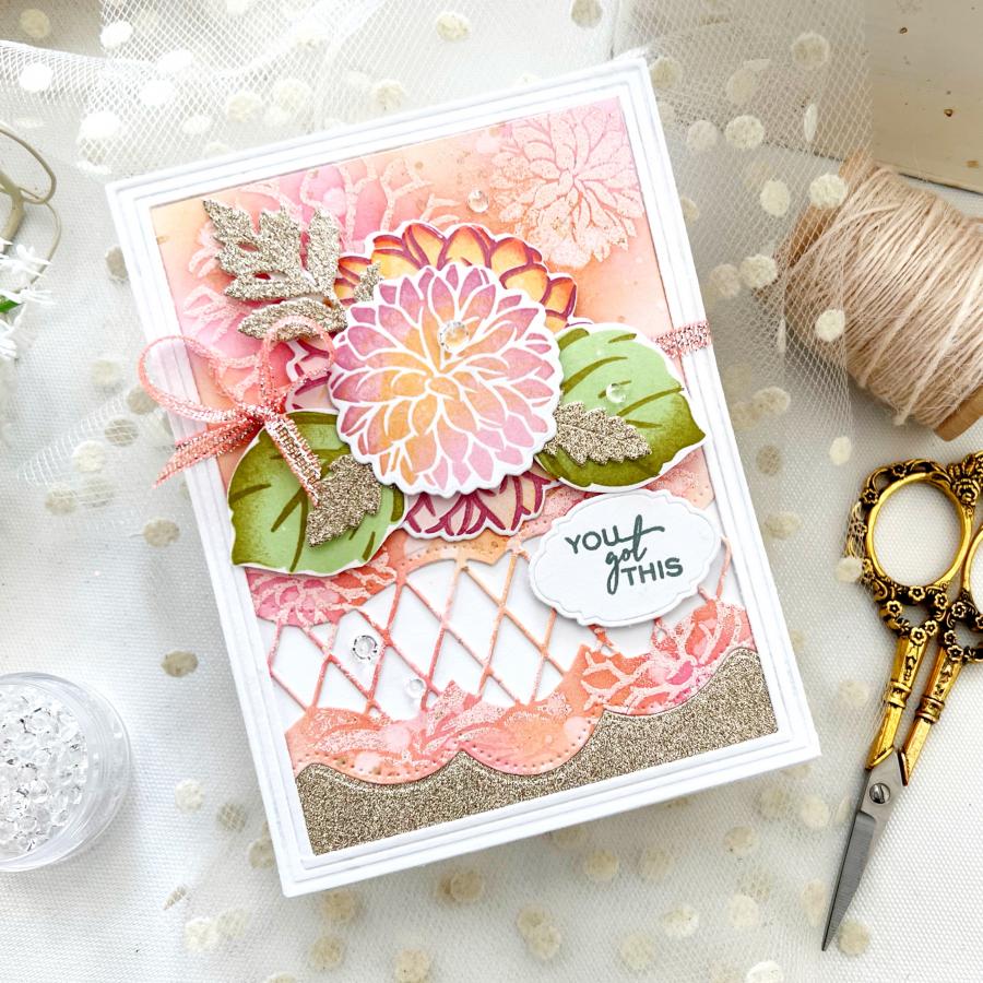 Dahlias Stamp Set + Stencil