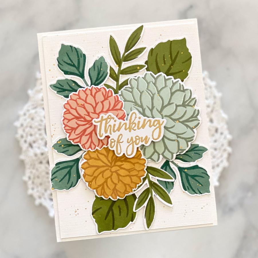 Dahlias Stamp Set + Stencil
