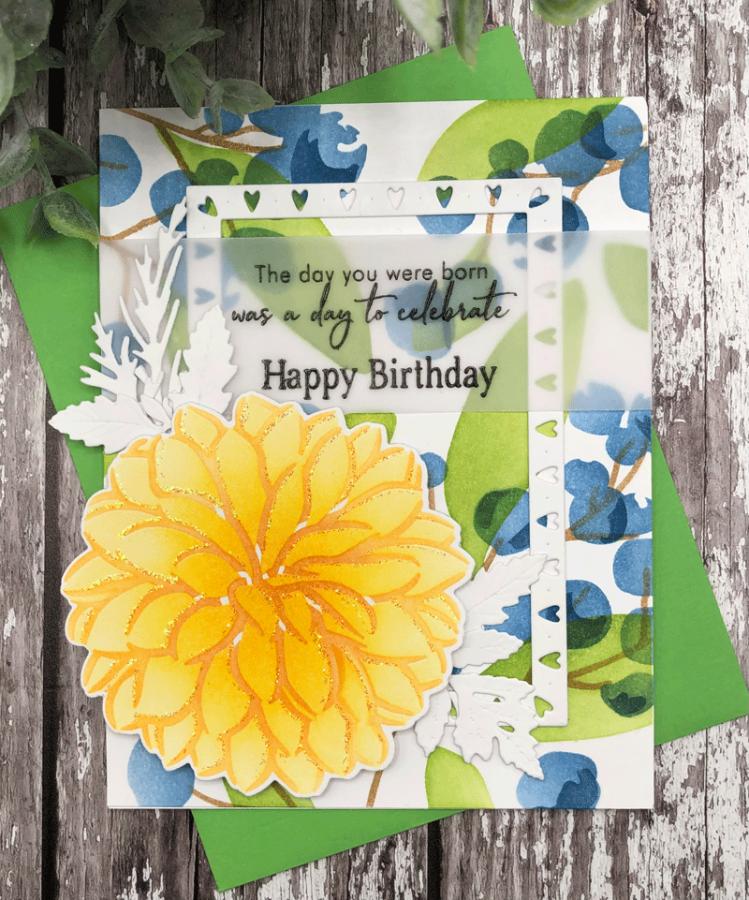 Dahlias Stamp Set + Stencil