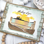 Corrugated Metal Background Stamp Set