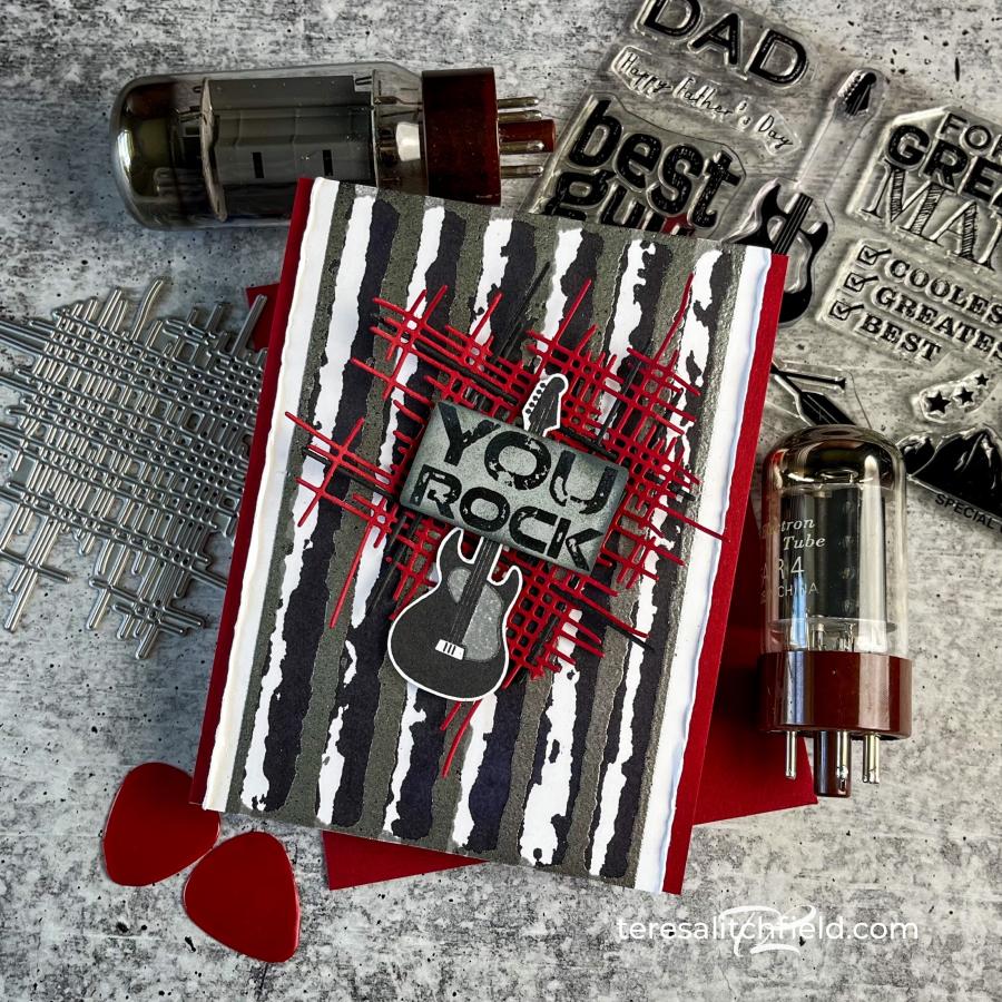 Corrugated Metal Background Stamp Set