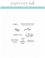 Larger than Life: Fall Sentiments Mini Stamp Set