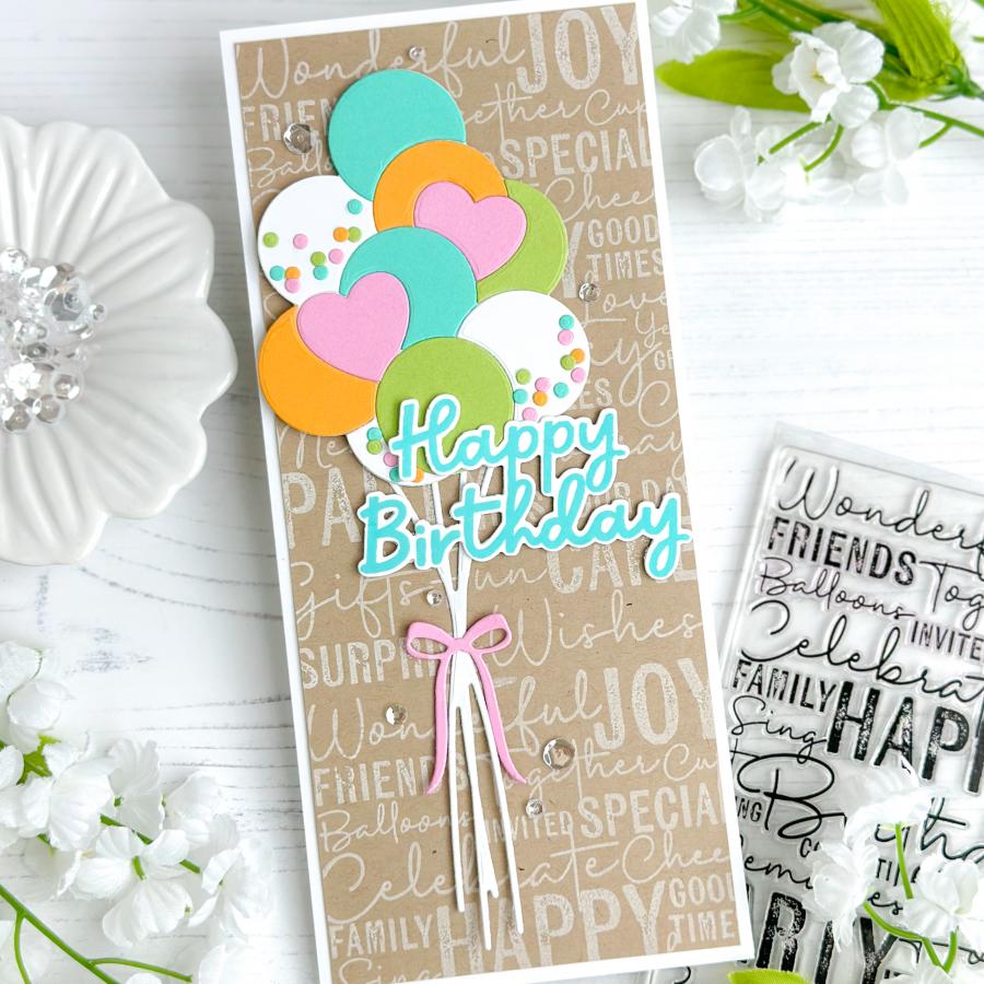 Birthday Wishes Background Stamp Set