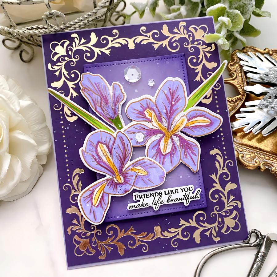 Winter Iris Stamp Set