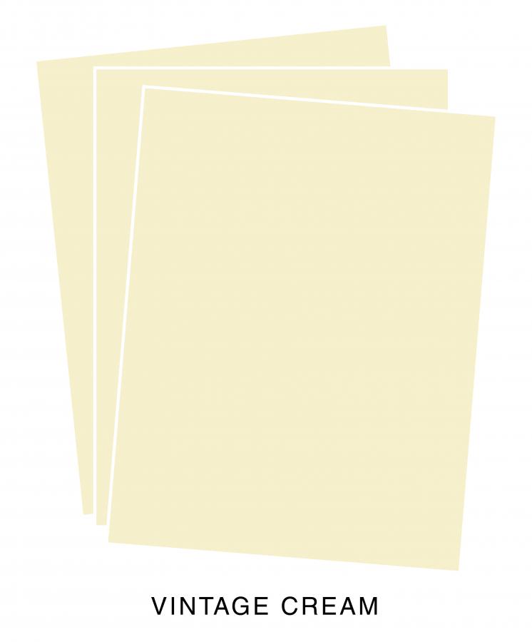 Paper Basics - Vintage Cream Premium Cardstock (24 Sheets)