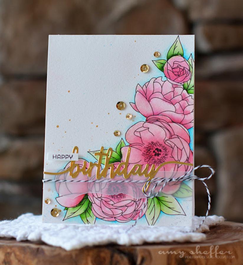 Peonies on Parade Stamp Set + Die Bundle
