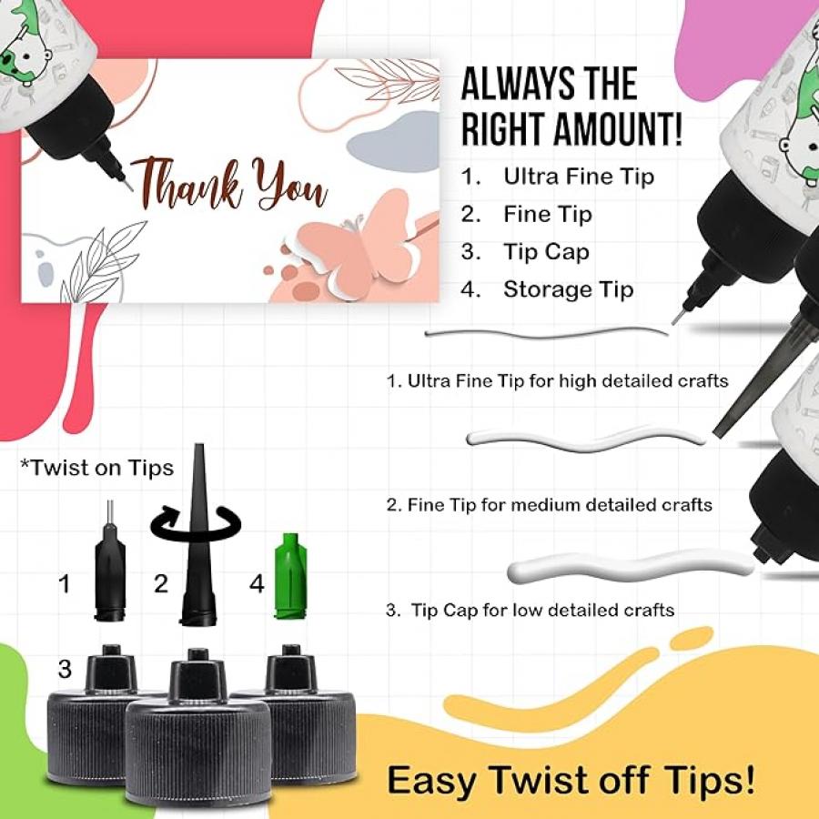 Bearly Art Precision Craft Glue - THE BUNDLE