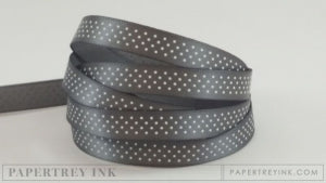 Smokey Shadow 3/8" Bitty Dot Satin Ribbon (5 yards)