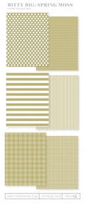 Bitty Big: Spring Moss Color Collection (24 sheets)