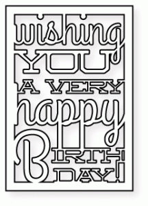Papertrey Ink - Text Block: Birthday Die