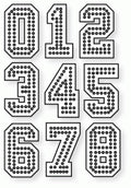 Papertrey Ink - Letterman Stitched Number Mats Die