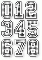Papertrey Ink - Letterman Stitched Number Mats Die
