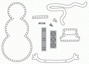Papertrey Ink - Stitched Large Snowman Die