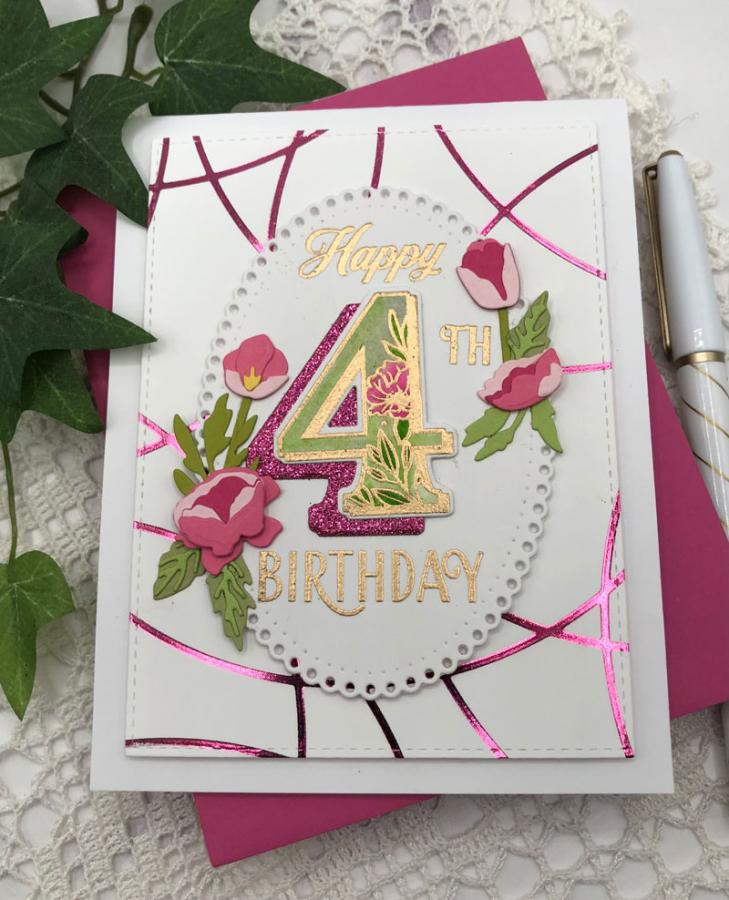Fancy Floral Numbers Die