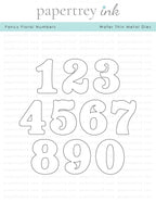 Fancy Floral Numbers Die