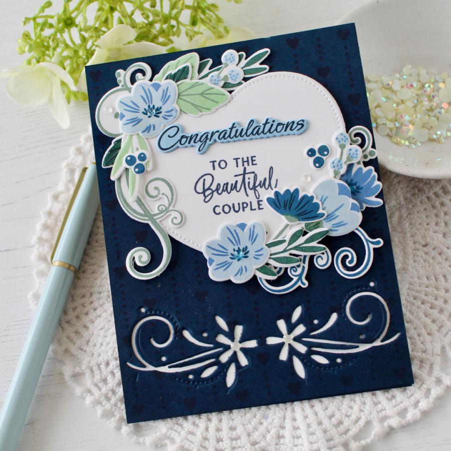 Cornered: Floral Swirl Die