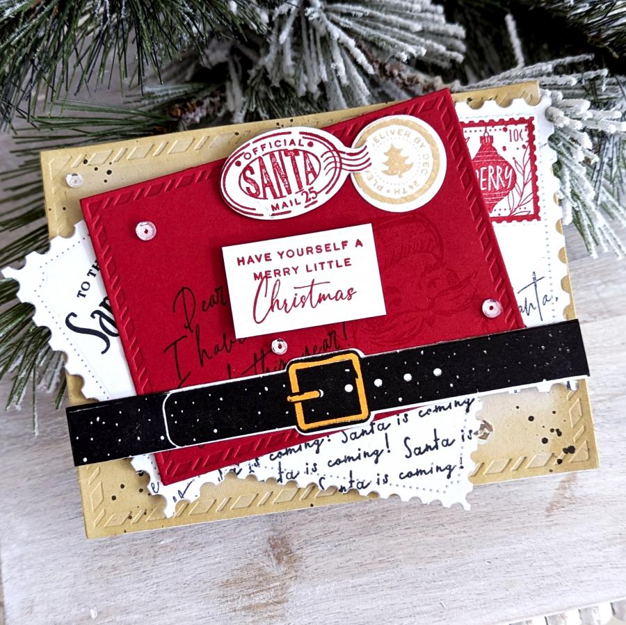 North Pole Mail: Candy Cane Frame Post Card Die