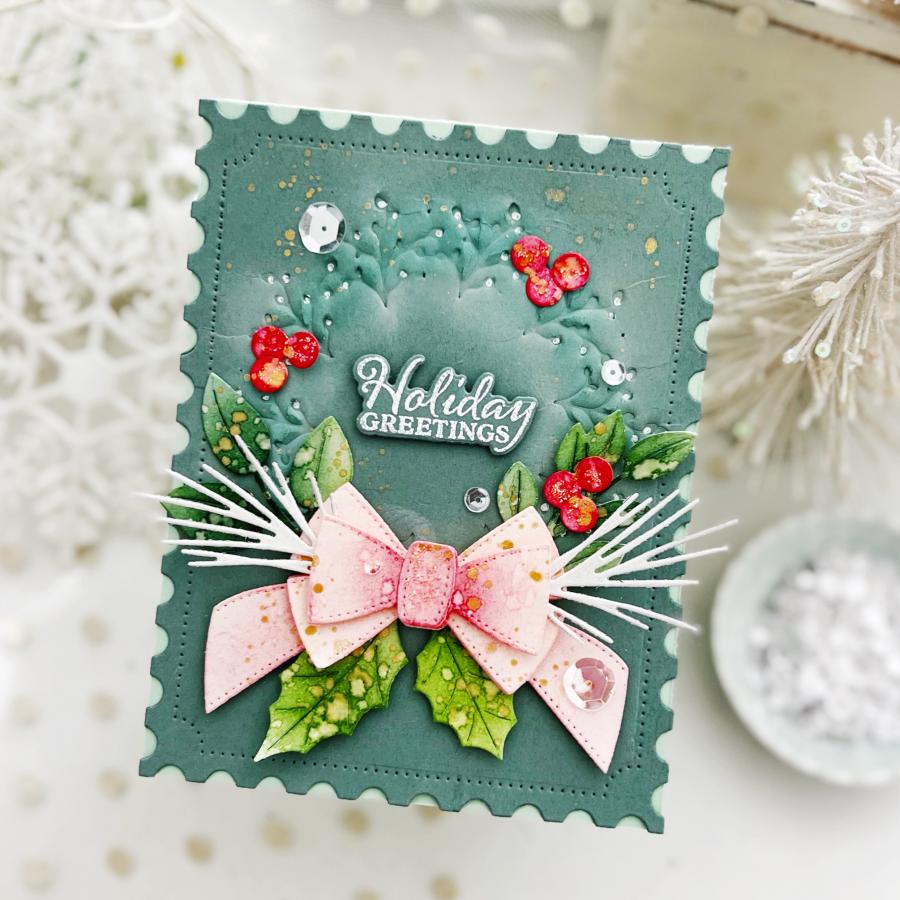 North Pole Mail: Postage Stamp Frame Post Card Die