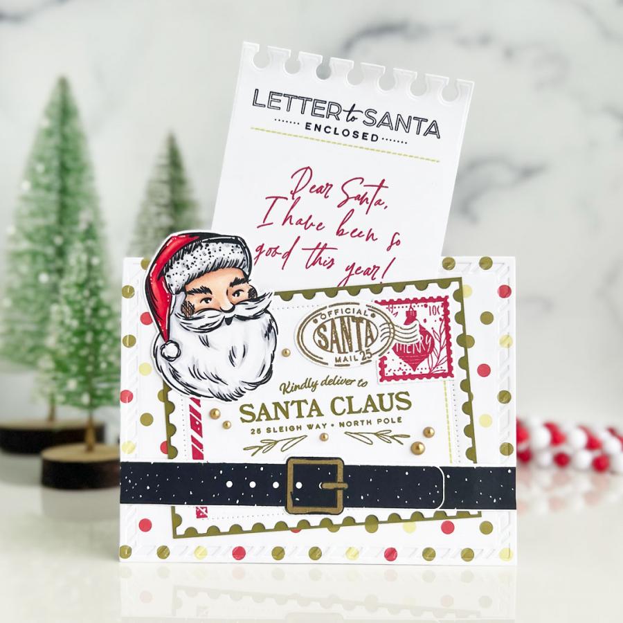 North Pole Mail: Postage Stamp Frame Post Card Die