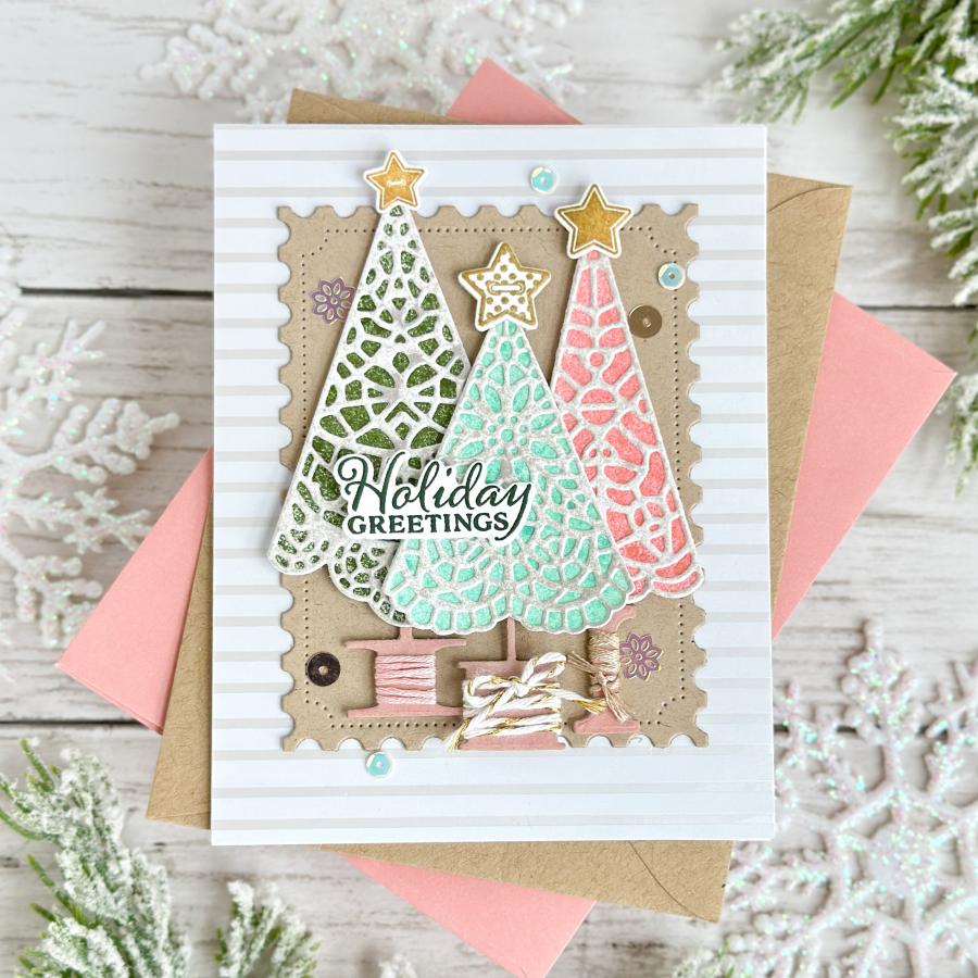 North Pole Mail: Postage Stamp Frame Post Card Die