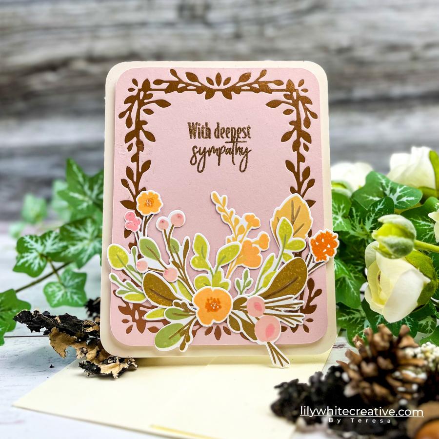Exquisite Leaf Frame Hot Foil Plate