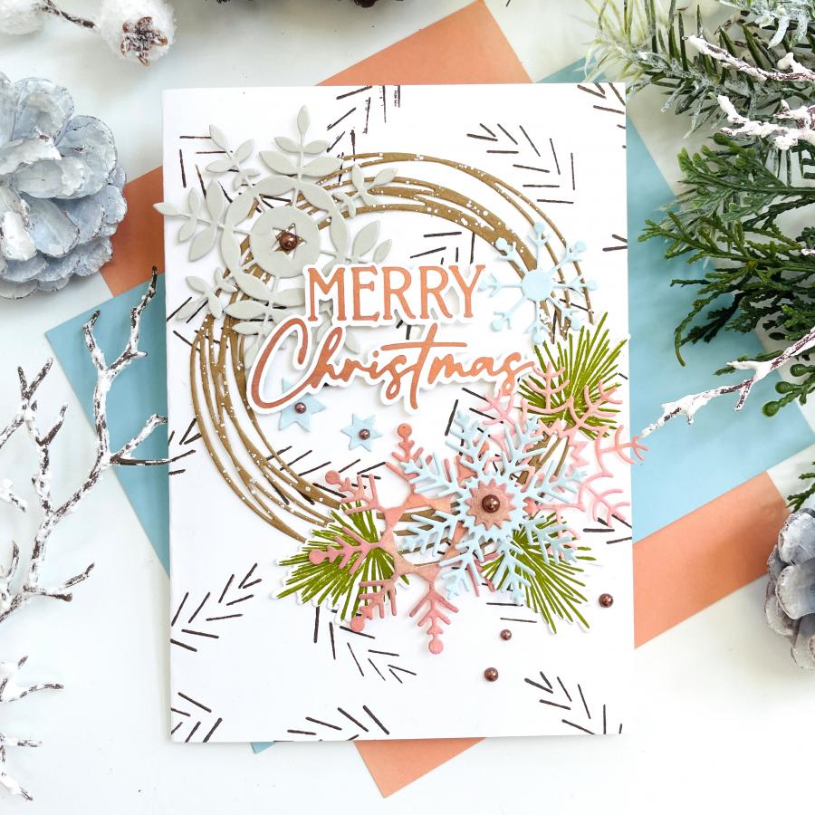 Merry Christmas Hot Foil Plate + Coordinating Die