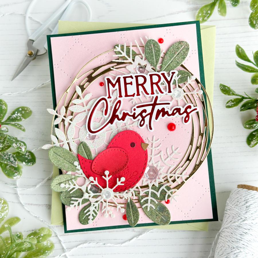 Merry Christmas Hot Foil Plate + Coordinating Die