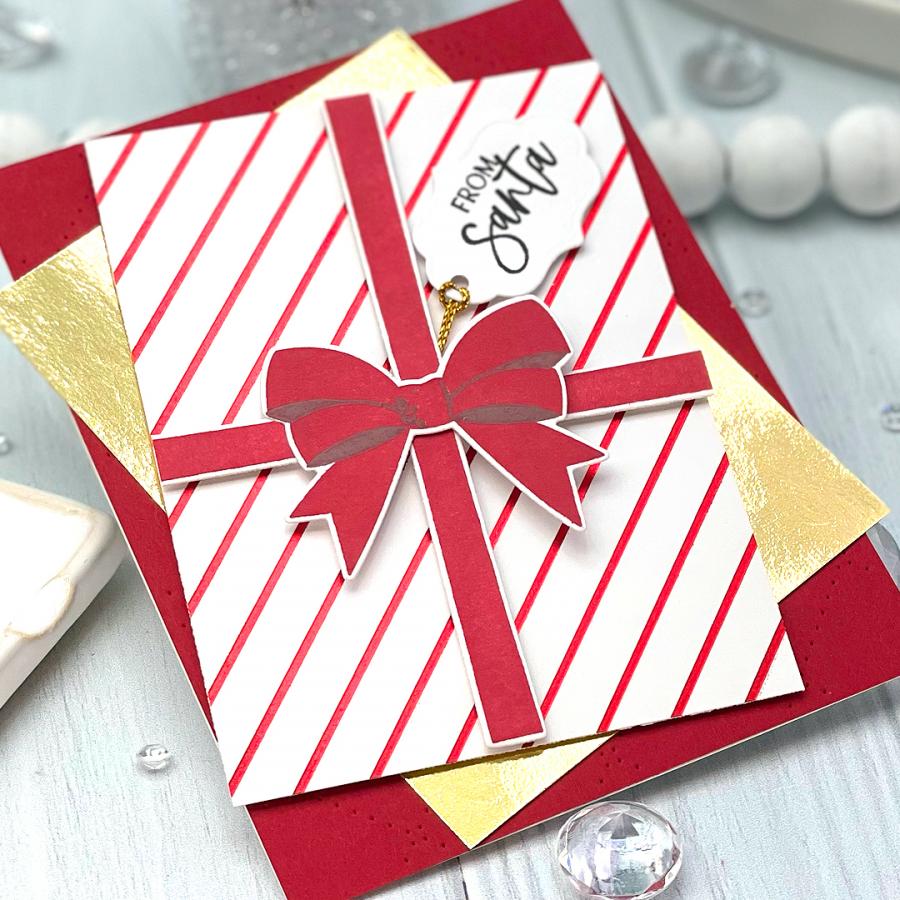 Diagonal Stripes Hot Foil Plate