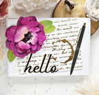 Elegant Script Hot Foil Plate