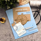 Adventure Away Compass Hot Foil Plate