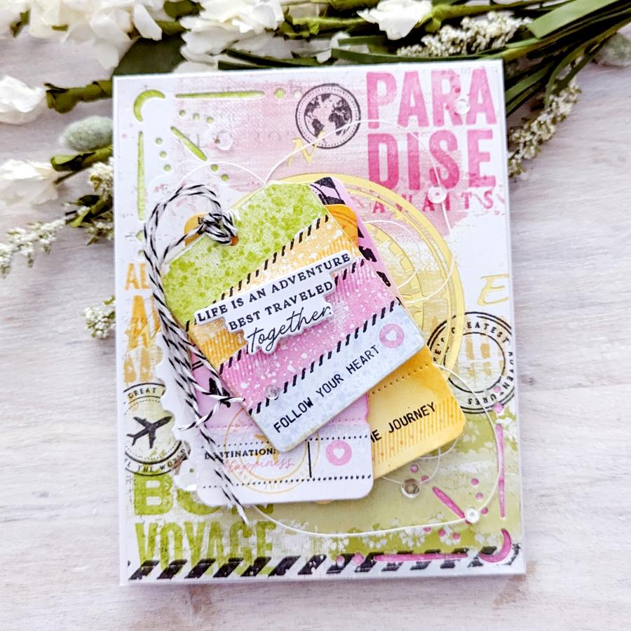 Adventure Away Compass Hot Foil Plate