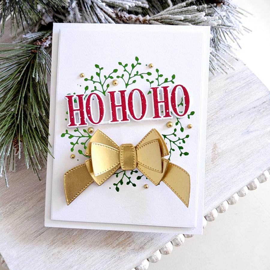 Christmas Laurel Hot Foil Plate