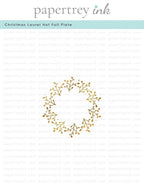 Christmas Laurel Hot Foil Plate