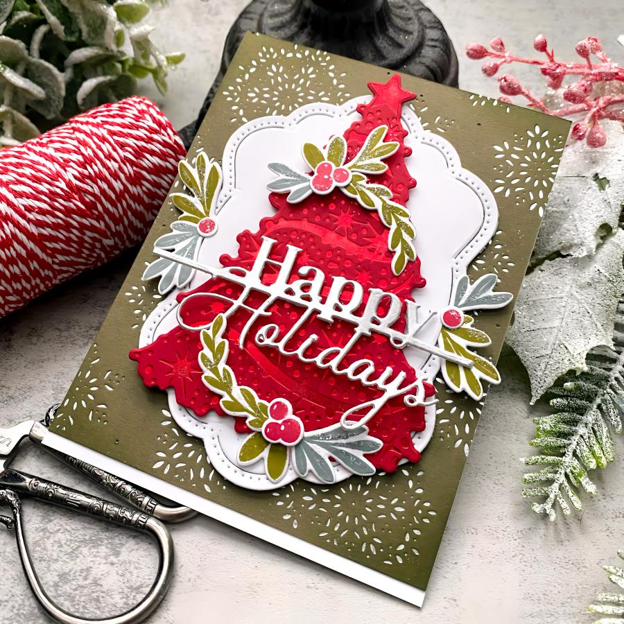 Sparkling Tree Hot Foil Plate + Coordinating Die