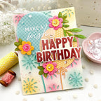 Happy Birthday Hot Foil Plate + Coordinating Die