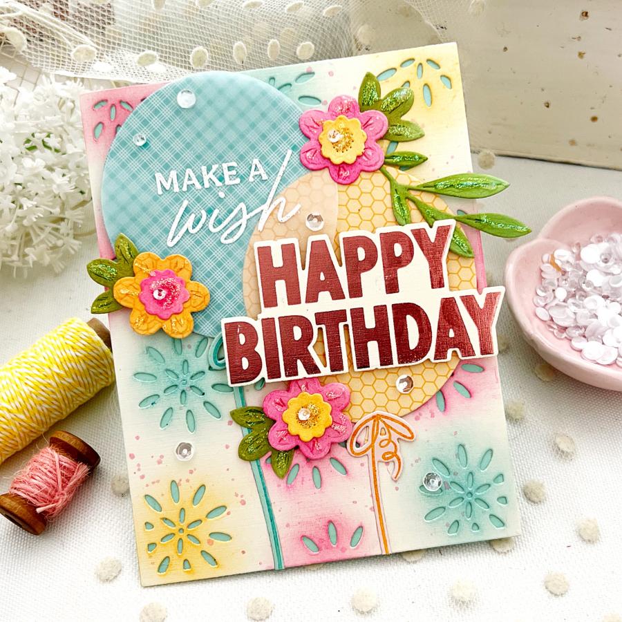Happy Birthday Hot Foil Plate + Coordinating Die