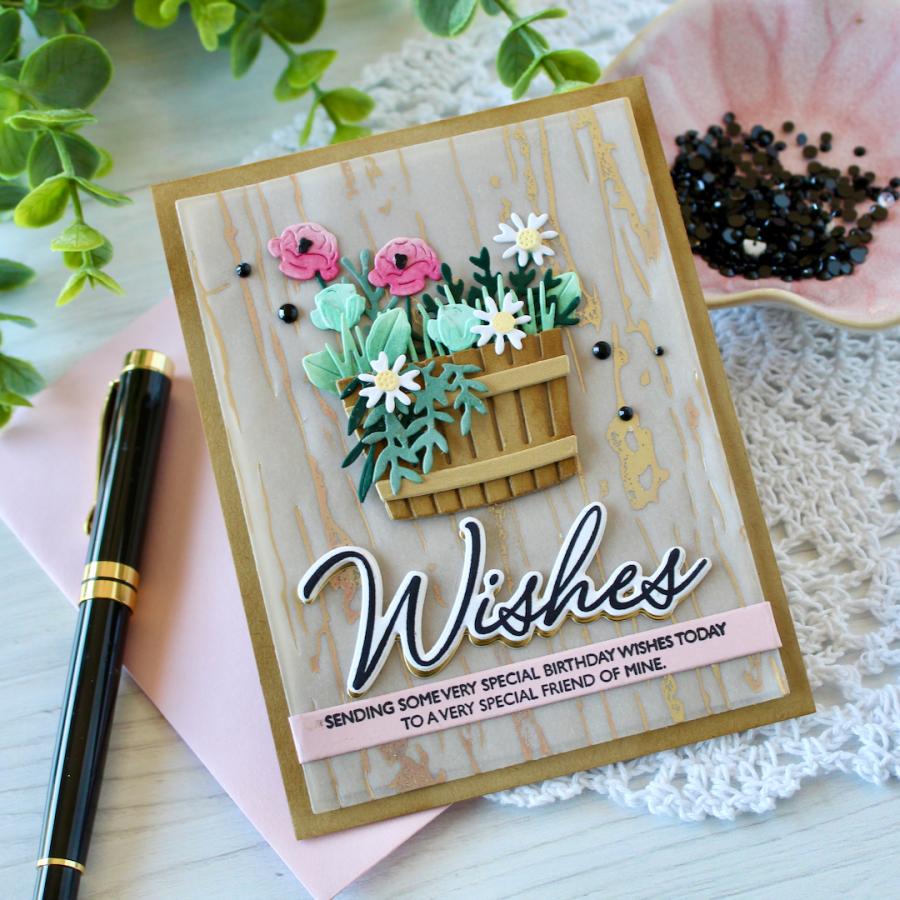 Rustic Woodgrain Hot Foil Plate