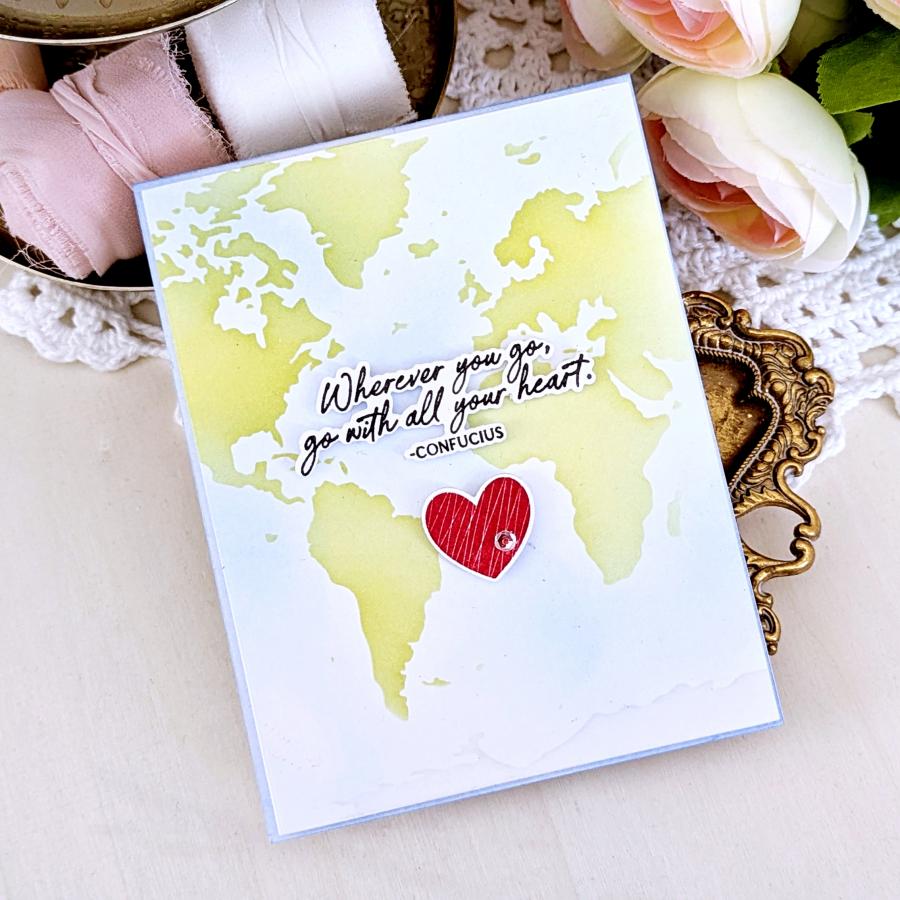 World Map Stencil Collection (set of 2)