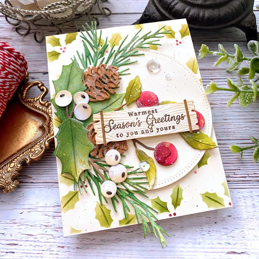 Holly Berries Stencil Collection (set of 3)